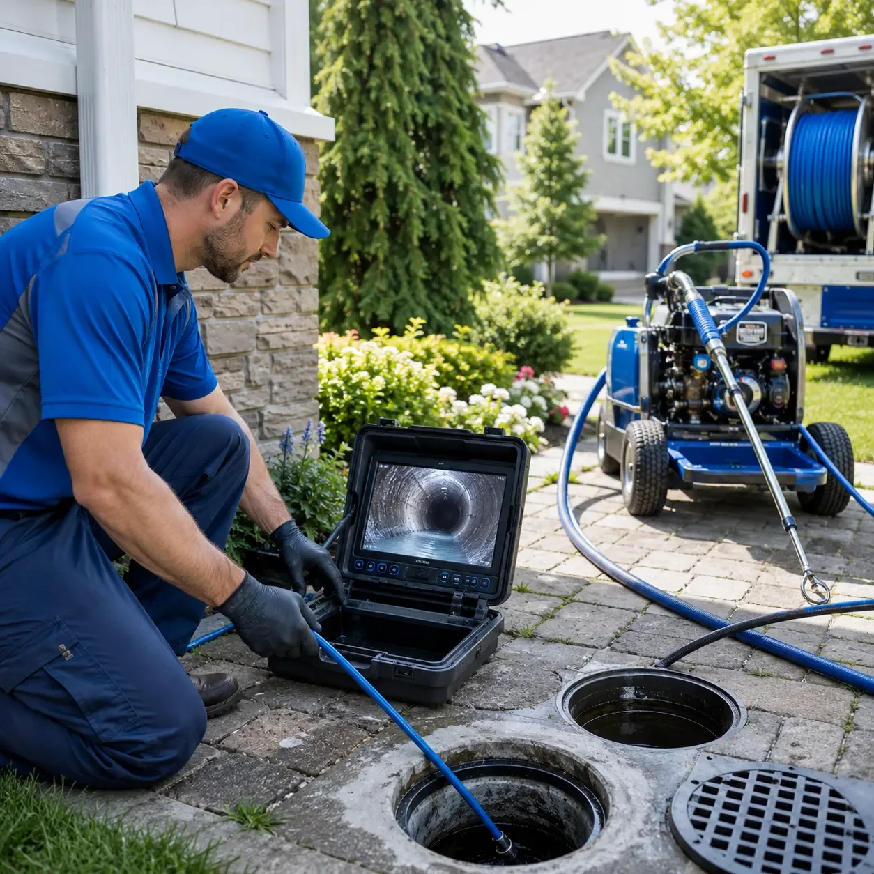 Outdoor drain cleaning professionals serving Jay, ME