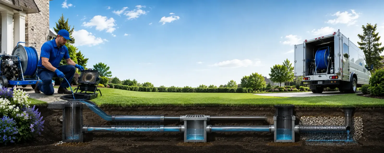 Outdoor drain cleaning information for Jay, ME